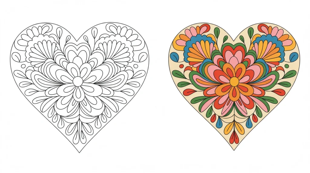 20 Fun Heart Coloring Pages for All Ages