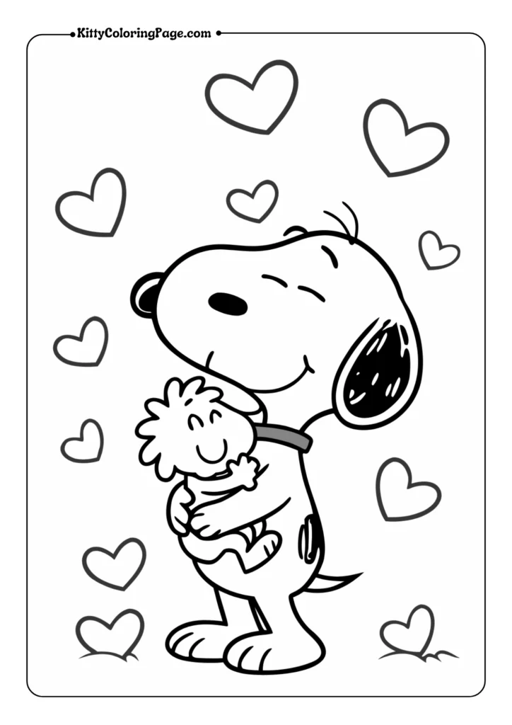 Snoopy Hugging Woodstock