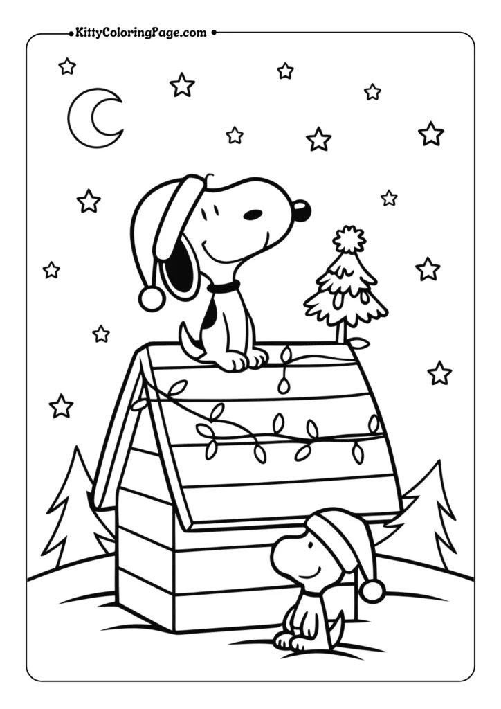 Snoopy Sleeping on His Doghouse