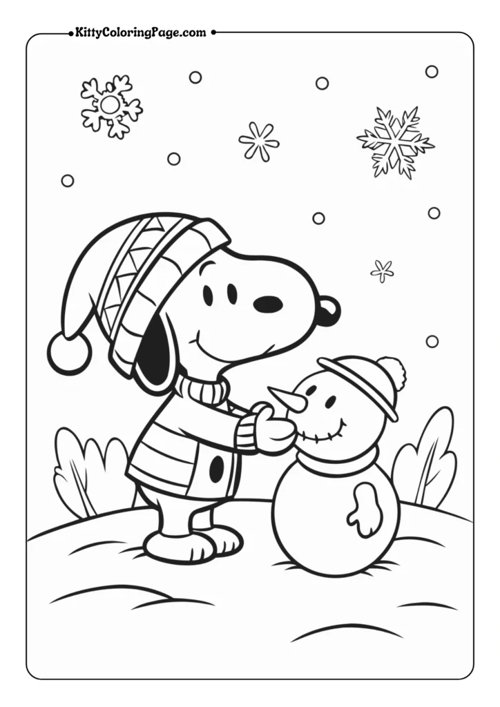 Snoopy & Woodstock Snowman