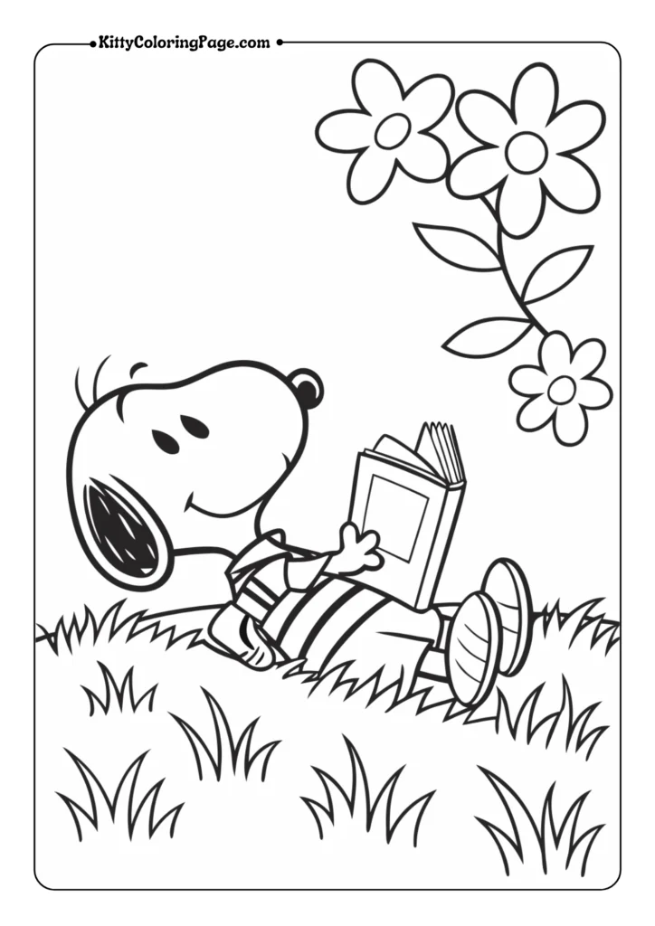 Snoopy and Woodstock Reading Together