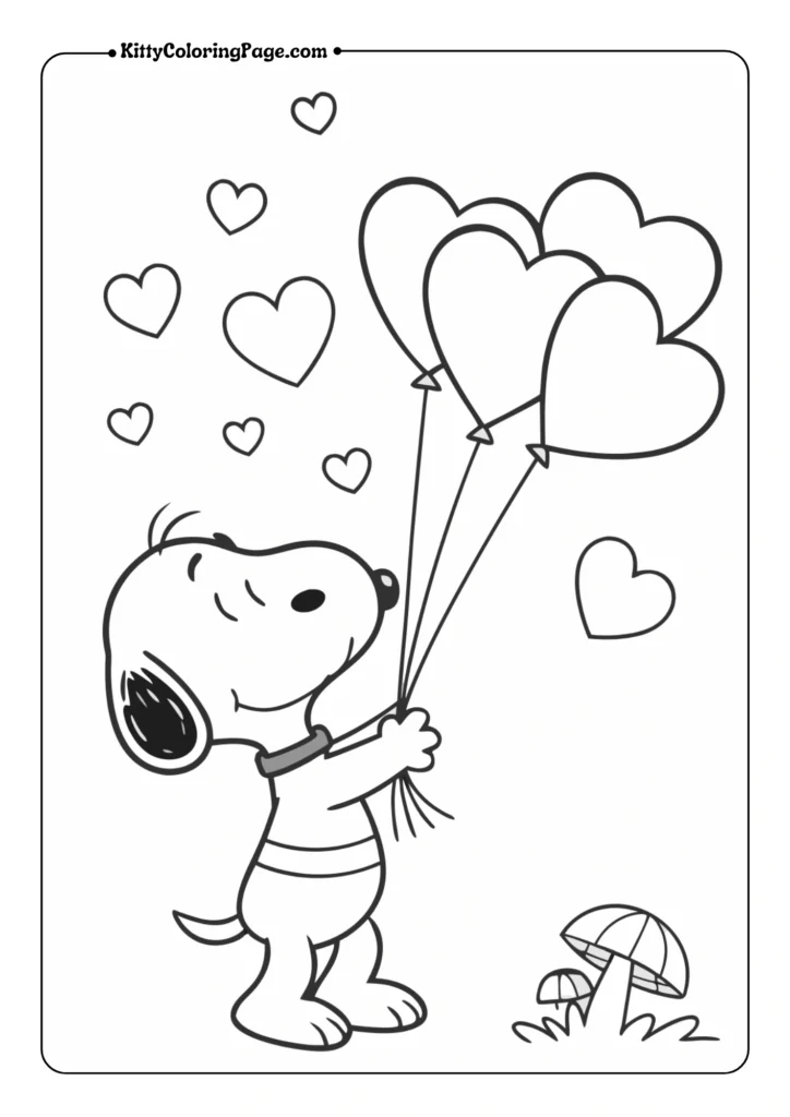 Snoopy with Valentine Hearts
